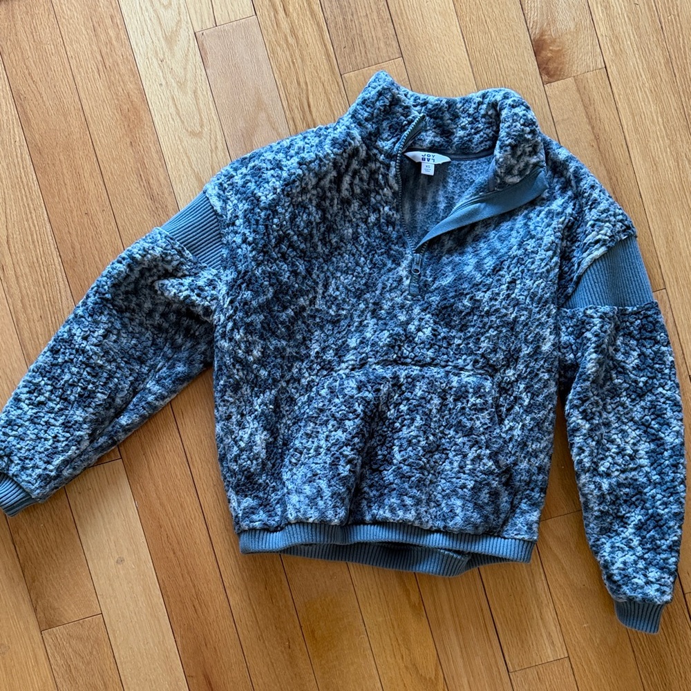 Joy Lab Blue and Gray Sherpa Pullover